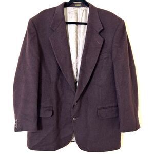 Oscar‎ De La Renta Wool Blazer Men's 48L Maroon Suit coat